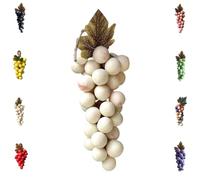 Grape Soap on a Rope, Handmade Bunch Shaped Bar Artisans, Natural Cold Process Artisan Soaps, Body Bath Grapes Bunch Soap for Shower (White)