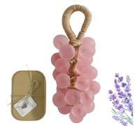 Grape Soap on a Rope, Handmade Crystal Grape Soap Cluster, Gentle Cleansing Gift for Men and Women, Unique Bathroom Décor Accessory (Style B)