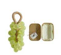 Grape Soap On A Rope-Handmade Crystal Grape Soap for Hand Face Natural Cold Process Artisan Soaps Lasting Fragrance Christmas Birthday Gift for Men and Women To Hang Decor (Green)