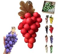 Grape Soap on a Rope, Handmade Grapes-Shaped Soap, for Face, Hands, Body Shower & Fresh Air, Home Decor (Red,42pcs)