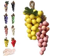Grape Soap on a Rope, Handmade Grapes-Shaped Soaps, Natural Cold Process Artisan Soaps for Face, Body Shower & Hands, Decorative Soap Bars for Bathroom or Home Aesthetic (2PCS-A)