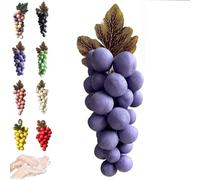 Grape Soap on a Rope, Handmade Grapes-Shaped Soaps, Natural Cold Process Artisan Soaps for Face, Body Shower & Hands, Decorative Soap Bars for Bathroom or Home Aesthetic (Purple 1pcs)