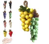 Grape Soap on a Rope, Handmade Grapes-Shaped Soaps, Natural Cold Process Artisan Soaps for Face, Body Shower & Hands, Decorative Soap Bars for Bathroom or Home Aesthetic (2PCS-C)