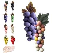 Grape Soap on a Rope, Handmade Grapes-Shaped Soaps, Natural Cold Process Artisan Soaps for Face, Body Shower & Hands, Decorative Soap Bars for Bathroom or Home Aesthetic (2PCS-D)