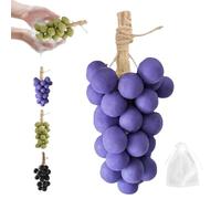 Grape Soap On A Rope,Handmade Grapes-Shaped Soaps, Natural Cold Process Artisan Soaps, Handmade DIY Exquisite Home Decor and Gift Choice for Washing Hands and Fresh Air Women Men-20-Purple
