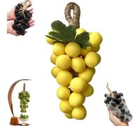 Grape Soap on a Rope, Handmade Grapes-Shaped Soaps, Natural Face & Body Bath Bunch Soaps, Exquisite Home Decor and Gift Choice for Bathroom Décor & Holiday Gifts (Yellow)