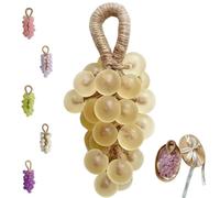 Grape Soap on a Rope, Luxurious Crystal Grape Soap for Gentle Cleansing, Aromatic Freshness & Skin Hydration to Hang Christmas Decor (Yellow)
