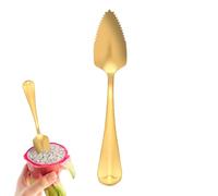 Grapefruit Spoon, Stainless Steel Serrated Utensil, 6.1inch Fruit Spoon, Comfort Grip, Stylish Design, Ideal for Citrus, Kiwi, Desserts, Can Bring Travel