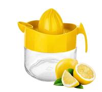 Grapefuit, spremiagrumi in vetro, arancione, spremiagrumi manuale, estrattore, manuale con manico e beccuccio, senza BPA e senza piombo, in vetro trasparente pesante, 286,3 g (giallo)