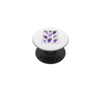 Grapeful Viola Uva Stripe Pattern Garden Fruit Lover PopSockets PopGrip Adesivo