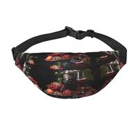Grapes and Wine - Marsupio a tracolla per ragazzi, grande, alla moda, per sport, corsa, ciclismo, viaggi, pesca