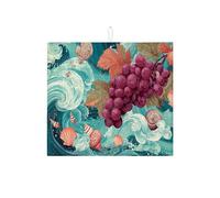 Grapevine Tappetino scolapiatti per bancone della cucina, tappetino assorbente per scolapiatti ispirato alla costa, tappetino scolapiatti in microfibra autunnale per protezione bar 40,6 x 45,7 cm