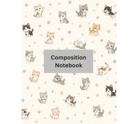 Graph Composition Notebook: Cute Cat Cover