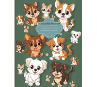 Graph Composition Notebook - Journal with Cute Dogs and Cats: Notebook for Kids and Students for School, Writing, and Drawing