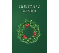Graph Notebook | 6x9 in - 100 Pages - 4x4 | Perfect for Holiday Planning, Festive Reflections or Gifting: Christmas Collection - Planner | Gray Grid Lines | Christmas Wreath Front Cover