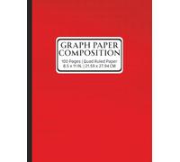 Graph Paper Composition: Bold, Red Graph Paper Notebook | Quad Ruled 4x4 | 100 Pages | 8.5 x 11 Inch| Matte Finish