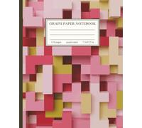 Graph Paper Composition Notebook: 3D Abstract Design | Quad Ruled, 4x4 (4 squares per inch) | 7.5 x 9.25 in, 110 Pages