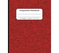 Graph Paper Composition Notebook - 7.5x9.25, 120 Pages | Grid Paper Perfect for Math, Science and Engineering Students | 5 Squares Per Inch