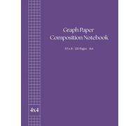 Graph Paper Composition Notebook 8.5 x 11 / 120 Pages / 4x4: Quad Ruled Grid Paper Notebook for School, Math, and Engineering Work - Deep Plum Purple Cover