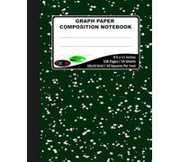 Graph Paper Composition Notebook: Grid 10x10, 8.5x11 Inch, 108 Pages 54 Sheets all Numbered, Including Table of Contents, 10 Squares per Inch, For School, Math, Science, and all Students.