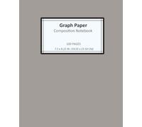 Graph Paper Composition Notebook: Matte Cover Notebook | 7.5x9.25 in. (19.05x23.50 cm) | Grid Paper (Quad Ruled)