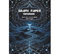 Graph Paper Composition Notebook: Quad Ruled 4 Squares Per Inch (4x4) Grid Pages Workbook for Math and Science Students. Black Gothic Geometric Design for Boys