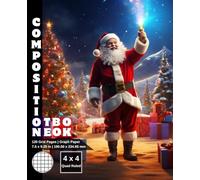 Graph Paper Composition Notebook Quad Ruled 4x4: 120 White Paper Grid Pages Gray 4 Squares per Inch 60 Sheets for School College Student Teacher Class ... Christmas Santa Claus Gifts Fireplace Armc
