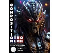 Graph Paper Composition Notebook Quad Ruled 4x4: 120 White Paper Grid Pages Gray 4 Squares per Inch 60 Sheets for School College Student Teacher Class ... Draw Size 8.5”x11” Alien Predator Warrior 4.