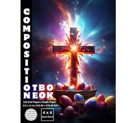 Graph Paper Composition Notebook Quad Ruled 4x4: 120 White Paper Grid Pages Gray 5 Squares per Inch 60 Sheets for School College Student Teacher Class ... 8.5”x11” Easter Jesus Catholic Holy Cross.