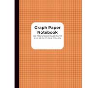 Graph Paper Composition Notebook: Quad Ruled 4x4, Grid Paper (110 Pages, 8.5 x 11) Math and Science Orange