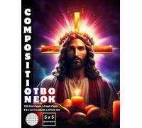 Graph Paper Composition Notebook Quad Ruled 5x5: 120 White Paper Grid Pages Gray 5 Squares per Inch 60 Sheets for School College Student Teacher Class Office Work Journal Creative Handwriting Draw Size 8.5”x11” Easter Jesus Cherub Cross.