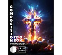 Graph Paper Composition Notebook Quad Ruled 5x5: 120 White Paper Grid Pages Gray 5 Squares per Inch 60 Sheets for School College Student Teacher Class ... 7.5”x9.25” Easter Jesus Holy Candle Rood.