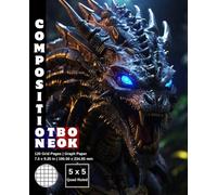 Graph Paper Composition Notebook Quad Ruled 5x5: 120 White Paper Grid Pages Gray 5 Squares per Inch 60 Sheets for School College Student Teacher Class ... Size 7.5”x9.25” Alien Predator Warrior 35.