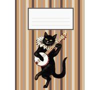 Graph Paper Composition Notebook - Vintage Cat: 100 Quad Ruled Grid Pages, XLarge, 8.5 x 11, Pixel Art, Math