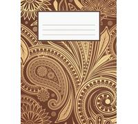 Graph Paper Composition Notebook - Vintage Gold and Bronze Paisley: 100 Grid Sheets, XLarge 8.5 x 11