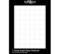 Graph Paper Cut Out Notebook: 1" Scale Graph Paper, 200 (100 Front and Back) 8.5" x 11" White Pages with Grey Grids