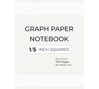 Graph Paper Notebook: 1/5 Inch Squares · 8.5×11 · 120 Pages · No Margin Line