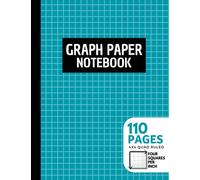Graph Paper Notebook: 4 Squares Per Inch | 4x4 Graphing Grid Paper for Math, Science, Accounting, Engineering, Organic Chemistry Students | Large, 8.5x11 in | Teal
