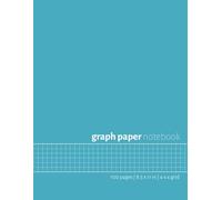 Graph Paper Notebook: 4x4 Grid, 8.5 x 11 Inches, 100 Pages, Moonstone Blue Cover: Composition Notebook for Math, Science & Engineering Students - Ideal for School, College, and Work