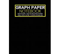 Graph Paper Notebook: 5x5 Grid Paper Composition Notebook for Math, Science, Engineering & Design | 8.5 x 11 in Quad Ruled