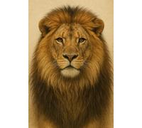 Graph Paper Notebook 5x5 mm - African Lion Cover - 100 Pages - 6x9 Inches: Minimalist wildlife-themed notebook with no text - perfect for school, journaling, sketching, or as a gift