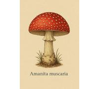 Graph Paper Notebook 5x5 mm - Amanita muscaria - 100 Pages - 6x9 Inches: Realistic mushroom-themed notebook with Latin species name - ideal for school, journaling, sketching or as a gift
