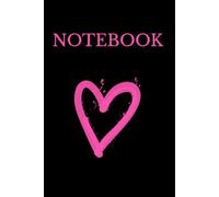 Graph Paper Notebook 6 x 9 - 100 Pages | Minimalist Black Cover with Pink Heart Lettering | 5mm Grid |: Elegant 6x9 Grid Notebook with 5mm Squares - ... Math, Sketching, Journaling & Everyday Notes