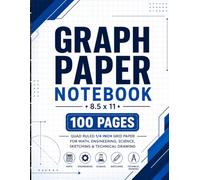 Graph Paper Notebook 8.5 x 11 - 100 Pages: Quad Ruled 1/4 Inch Grid Paper for Math, Engineering, Science, Sketching & Technical Drawing