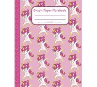 Graph Paper Notebook: 8.5 x 11 | 110 Pages | Composition Exercise Book | Grid Paper 4 Squares per Inch, Cute Unicorn Pattern