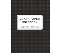 Graph Paper Notebook 8.5 x 11 | 120 Pages | 5x5 Grid | Motivational Quotes on Every Page | Matte Black Cover | journal for Math, Drawing, School & ... Artists, Journaling, and Bullet planning