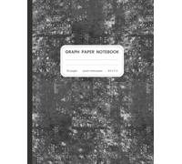 Graph Paper Notebook 8.5 x 11: Dark Grey Graph Paper Notebook - Large Grid Paper Notebook with Modern Metallic Abstract Design for Study, Office, Work | Notes Journal for Students, Teens, Men & Women