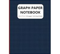 Graph Paper Notebook - Blue and Red Matte Cover: High-Quality Grid Paper | Quad Ruled 5x5 | 120 Pages, Large 8.5" x 11" | Ideal for Math, Engineering, ... Sketching, Planning, and Problem-Solving