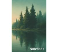 Graph Paper Notebook: Forest River Themed Quad-Ruled Journal for Drawing, Math & Creative Thinking: 4 Squares Per Inch | 160 Pages | 6 x 9 inches | Matte Cover with Mountain, Forest & Water Landscape