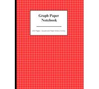 Graph Paper Notebook "Ideas in Gridlock: A stylish 2025 8.5x11 graph paper notebook with 100 quad-ruled sheets and a bold red cover. Ideal for math, ... range of vibrant colors to spark creativity."